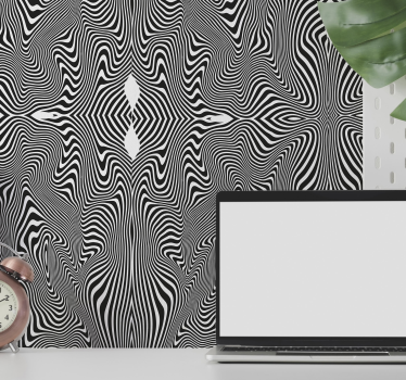 Tapeta ze zwierzętami Efekt zebry 3d - TenStickers
