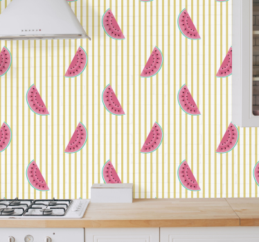 Tapeta do kuchni plasterki arbuza - TenStickers