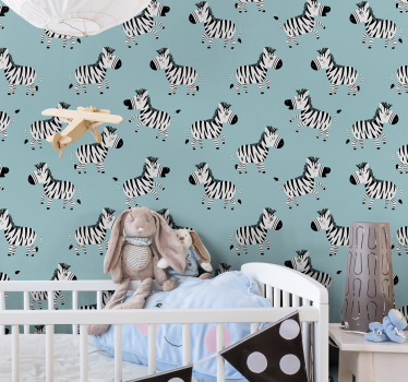 Tapeta ze zwierzętami śliczna zebra - TenStickers