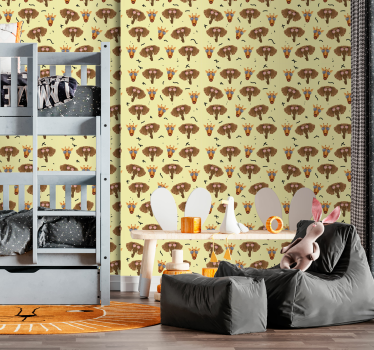 Tapeta zwierzęta wzór zwierzęcy safari - TenStickers
