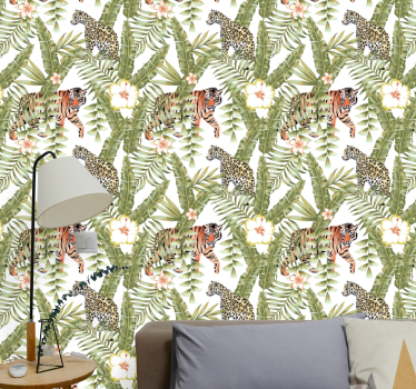 Tapeta zwierzęta fauna tropikalnej dżungli - TenStickers
