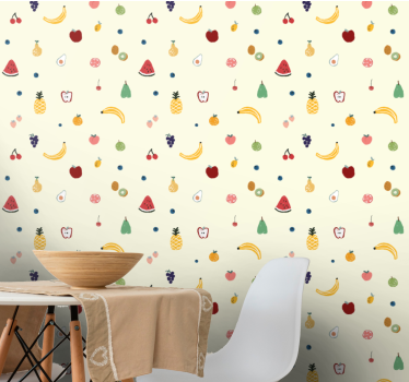 Tapeta do kuchni projekt wzoru owocowego - TenStickers