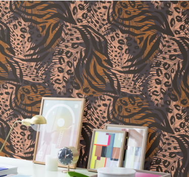 Tapeta leopard wzór tropikalnych zwierząt - TenStickers