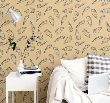 Tapeta zwierzęta wzory spiralnych muszli - TenStickers
