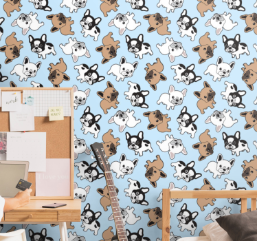 Tapeta zwierzęta zabawny wzór szczeniąt - TenStickers